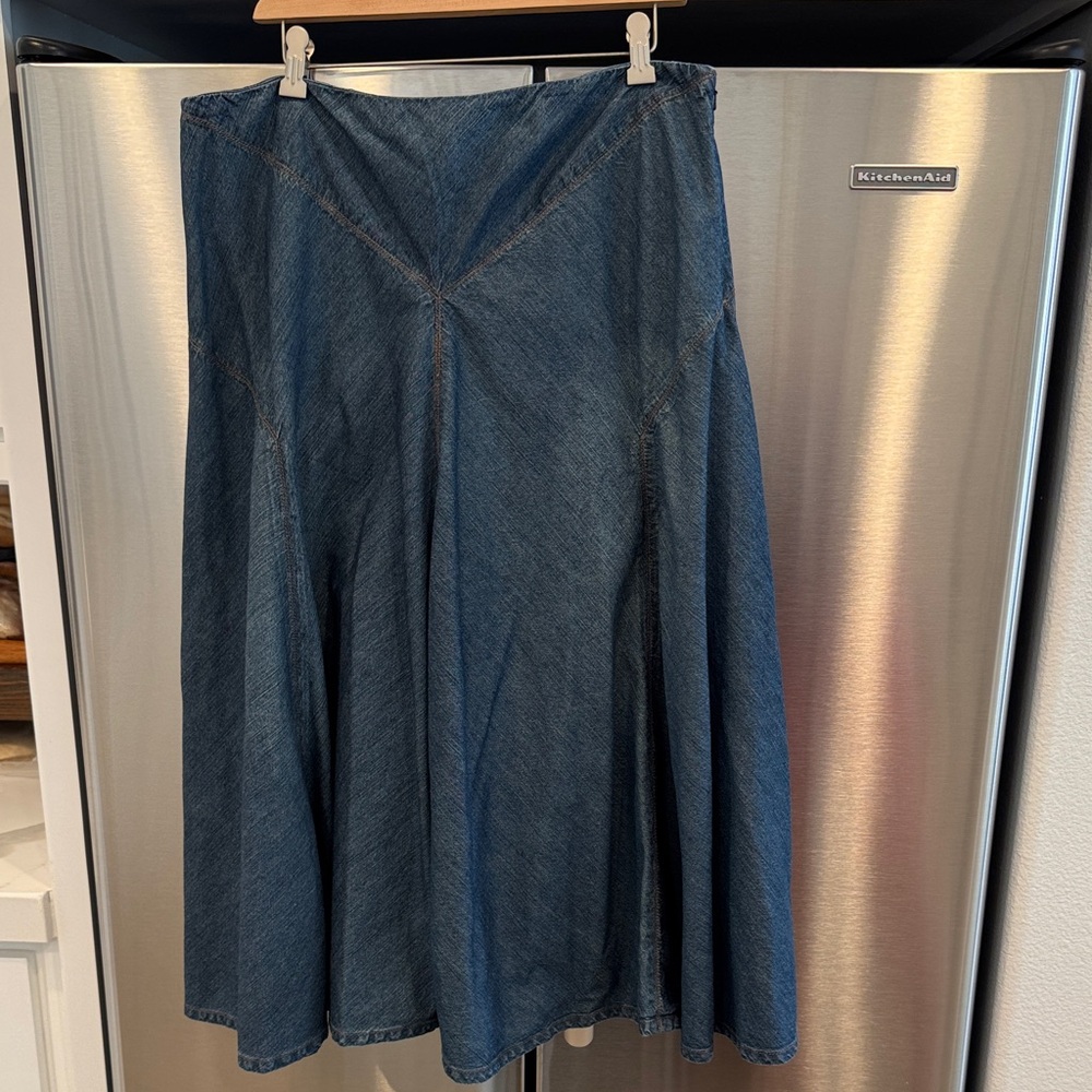 Ralph Lauren Dark Blue Denim Circle Skirt Sz 16